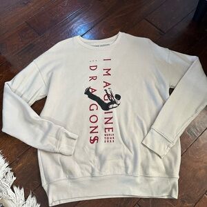 Imagine Dragons Cream Crewneck Sweater 2022 world Tour size M unisex